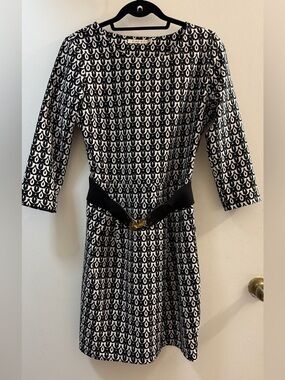 Samsara Geometric Print Dress 8-10 (Tag 14) Belted